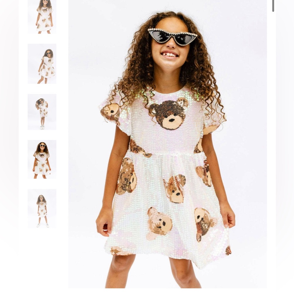 Absolutely gorgeous brand new w tags Lola and the boys sequin teddy bear dress.
